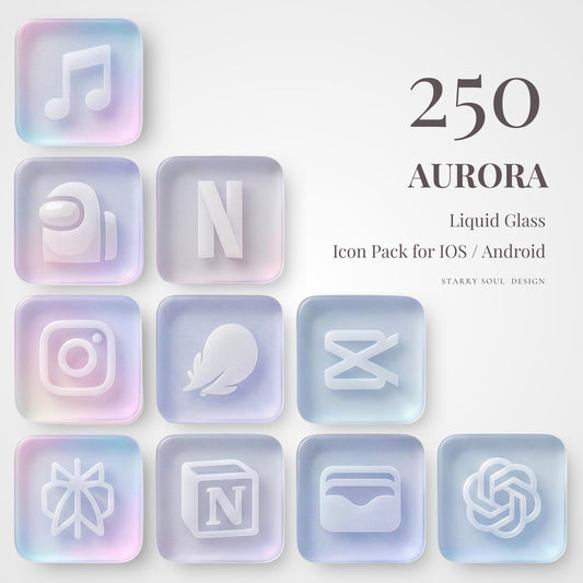 Aurora Liquid Glass App Icons