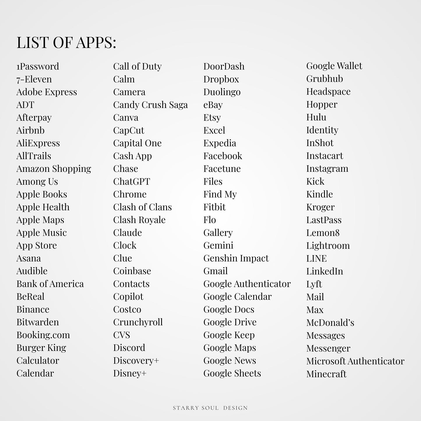 Minimalist App Icons